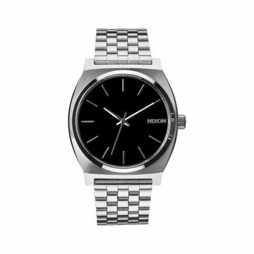 Nixon A045000-00 Time Teller Unisex 37 Stainless Black Dial Watch