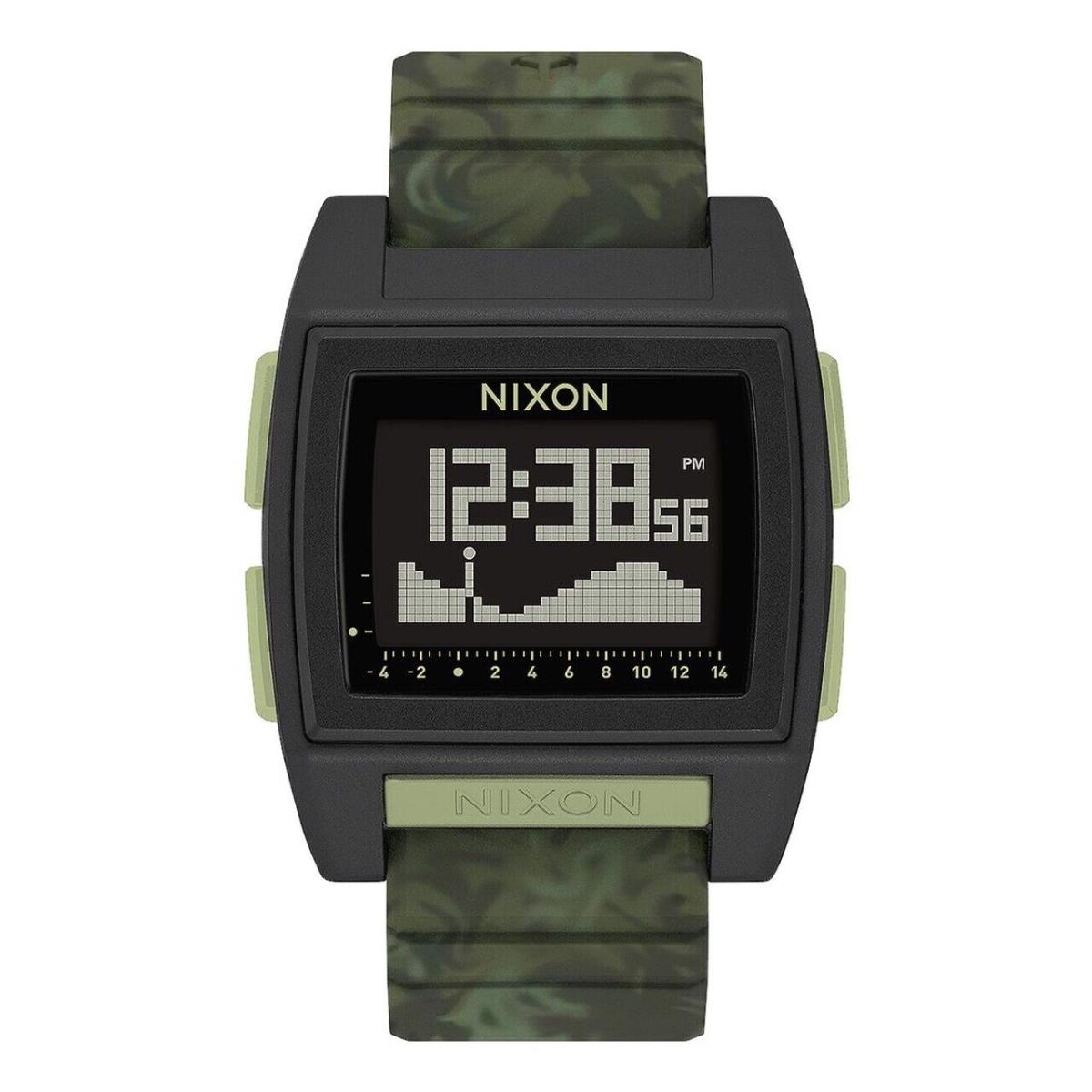 Nixon A1307-1695-00 Base Tide Pro Surf Wrist Watch - Green Camo