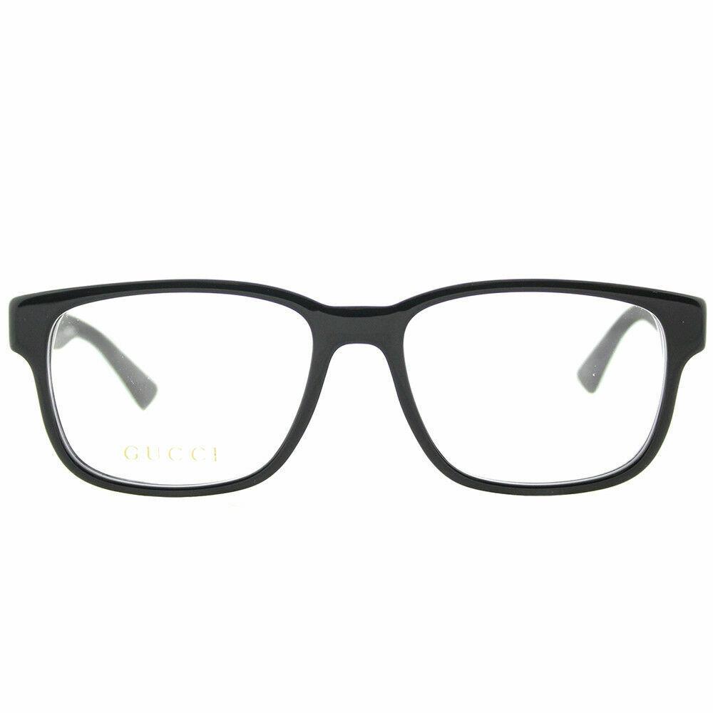 Gucci Rectangular Black 53 mm Men`s Eyeglasses GG0011O-001 53