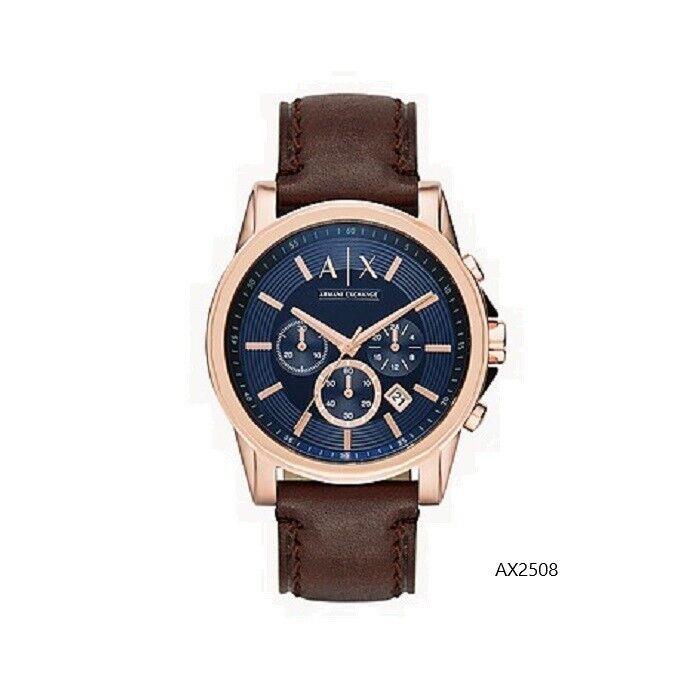 Armani Exchange AX2508 Chronograph Brown Leather Watch