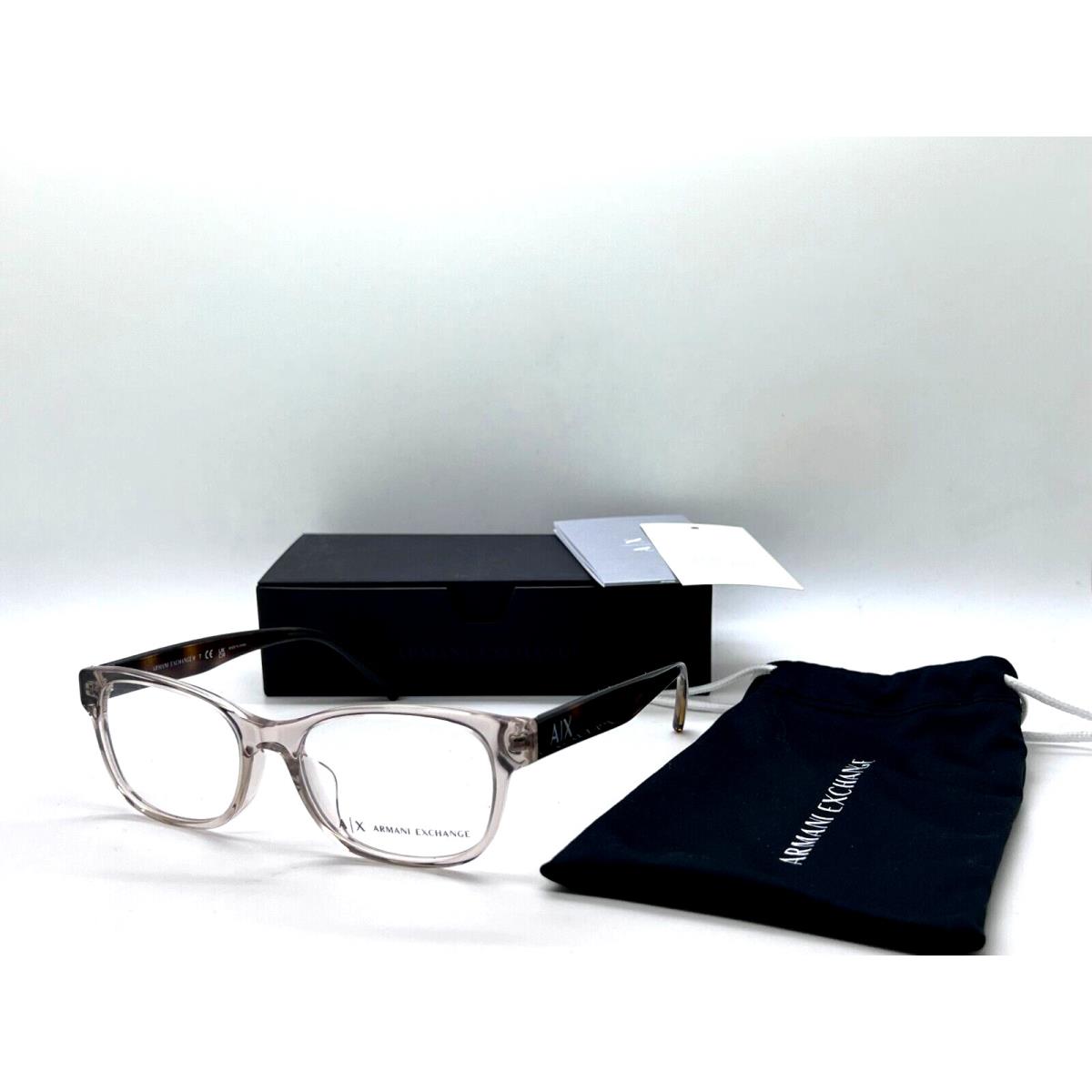 Armani Exchange AX 3076F 8271 Shiny Tundra Eyeglasses 53-17-145mm