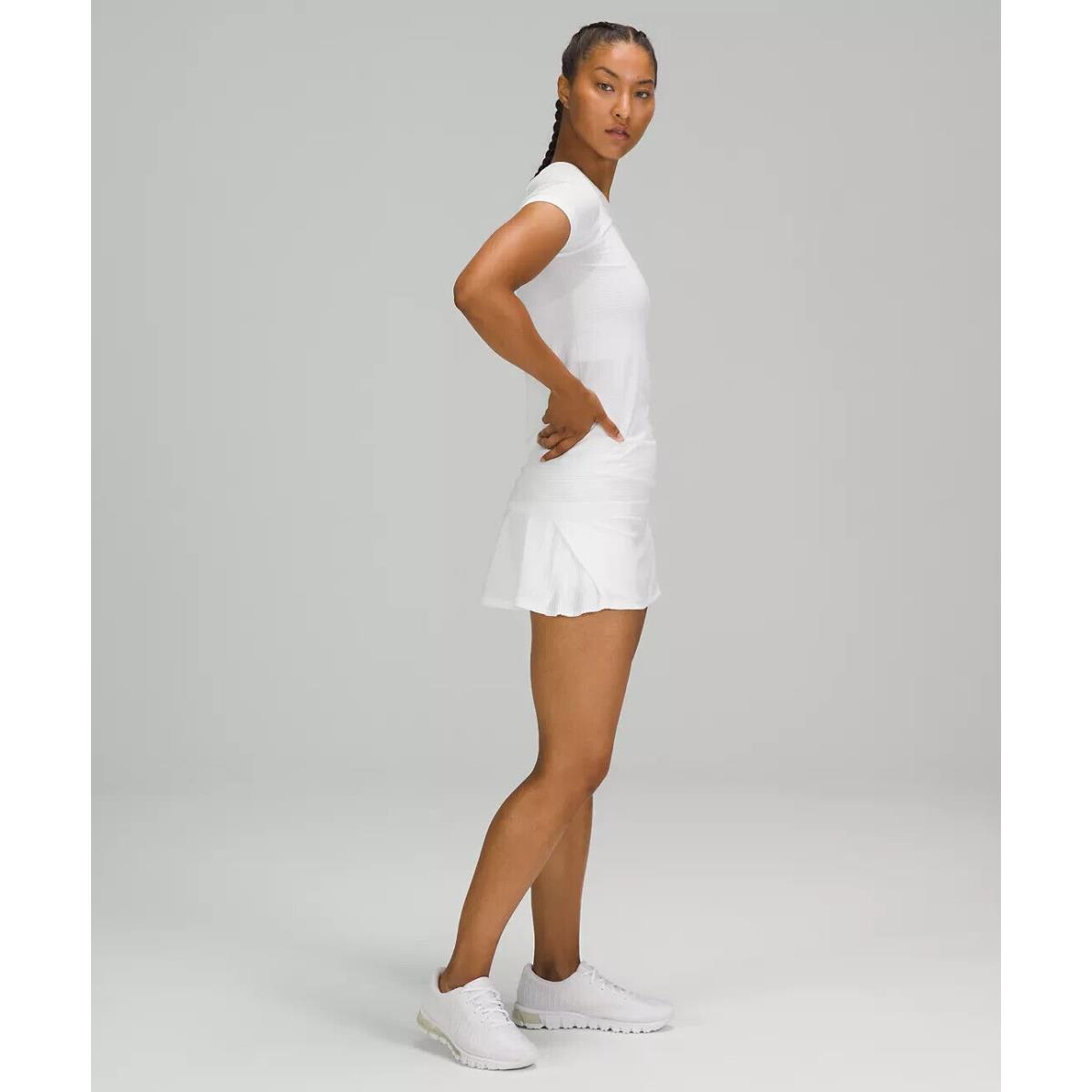 Lululemon Play Off The Pleats Skirt Size 8 White Tennis LW8842R