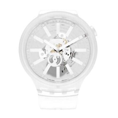 Swatch Whiteinjelly Silicone Unisex Watch SO27E106
