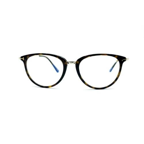 Tom Ford TF56740-B Eyeglasses 052 Havana-gold/blue Light Size 51