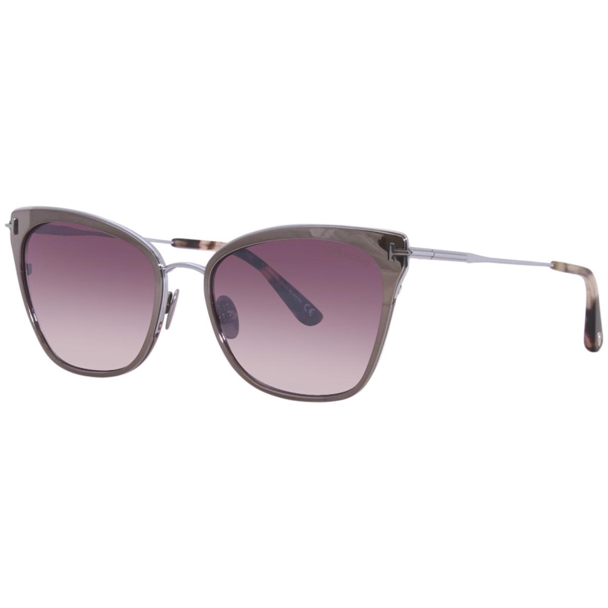 Tom Ford Faryn TF843 12U Sunglasses Titanium Women`s Ruthenium/burgundy 53mm