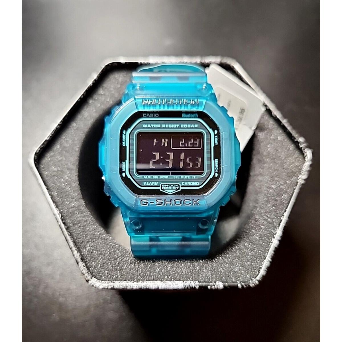 Casio G-shock DWB5600G-2 Digital Transparent Blue-black Bluetooth App Watch