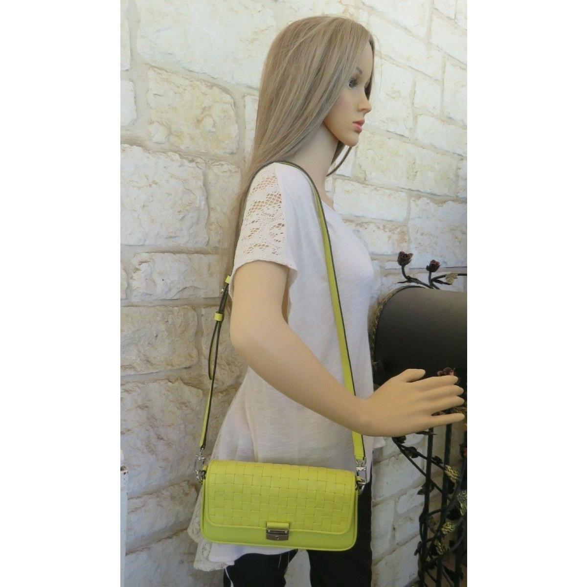Michael Kors Bradshaw Woven Leather X-body Handbag Rare Bright Yellow Bag  or Set - Michael Kors bag - 064057851428 | Fash Brands