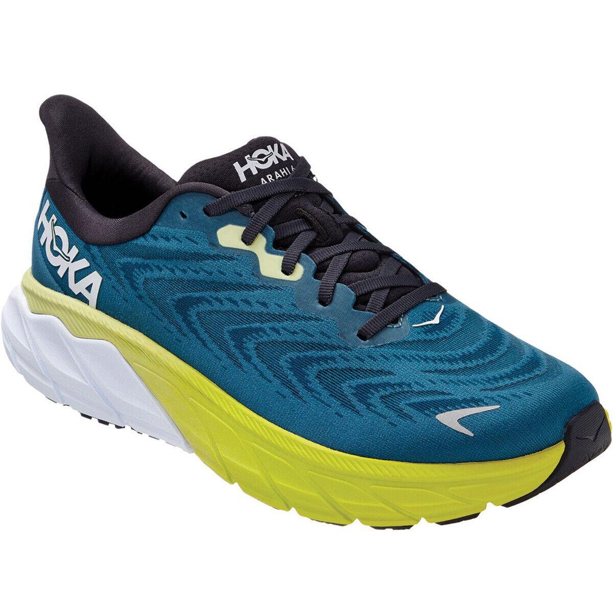 Hoka One One Arahi 6 Men`s Running Shoes All Colors US Sizes 7-14 Blue Graphite/Blue Coral