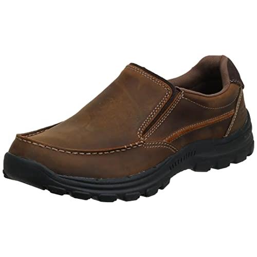 Skechers Men`s Braver-rayland Slip-on Loafer - Choose Sz/col Dark Brown Leather
