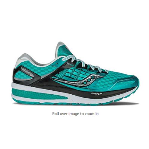 Saucony Womens Triumph ISO2 Running Shoes S10290-5 Teal/black/white 7M