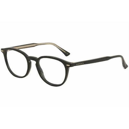 Gucci Men`s Eyeglasses GG0187O GG/0187/O 005 Black Full Rim Optical Frame 49mm