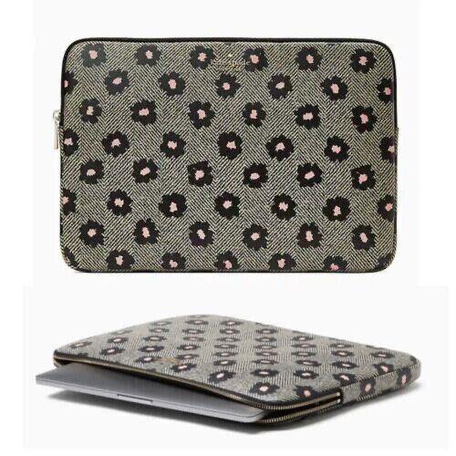 Kate Spade Staci Herringbone Floral Printed Laptop Sleeve K8102 New