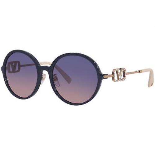 Valentino VA4075F 5034I6 Sunglasses Women`s Blue/blue-violet Gradient Lens 57mm