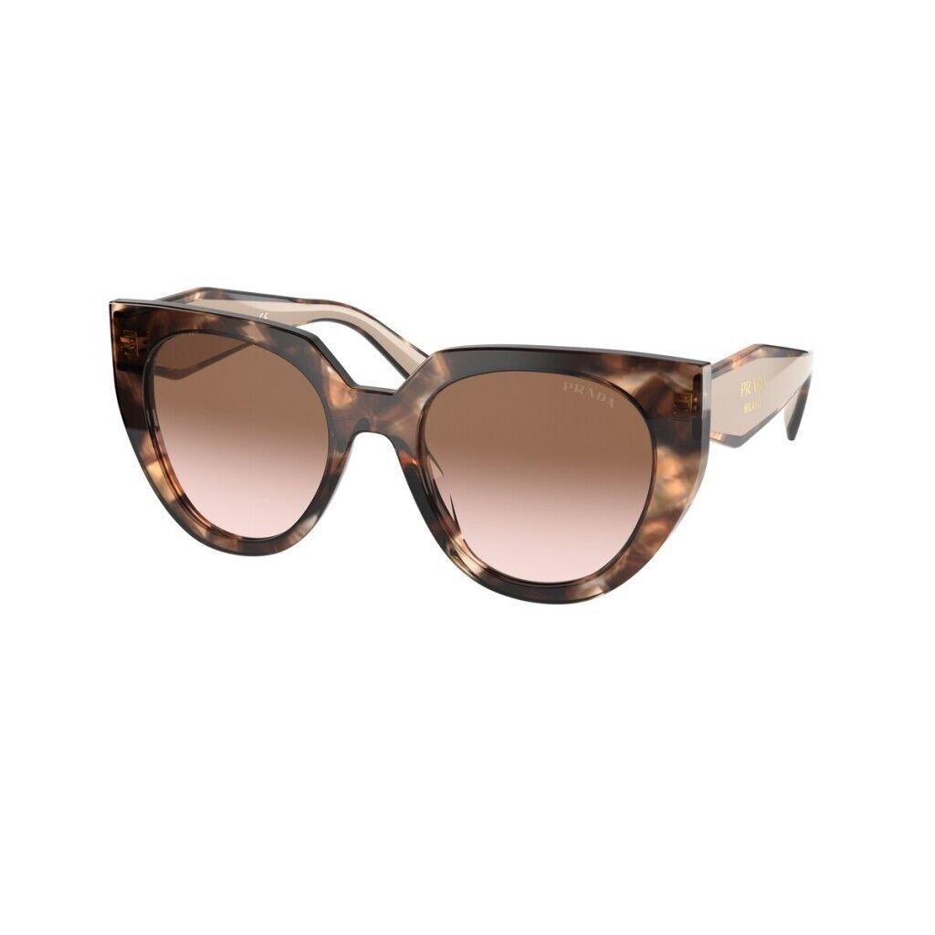 Prada PR 14WS 01R0A6 Caramel Tortoise Powder-brown Gradient Sunglasses