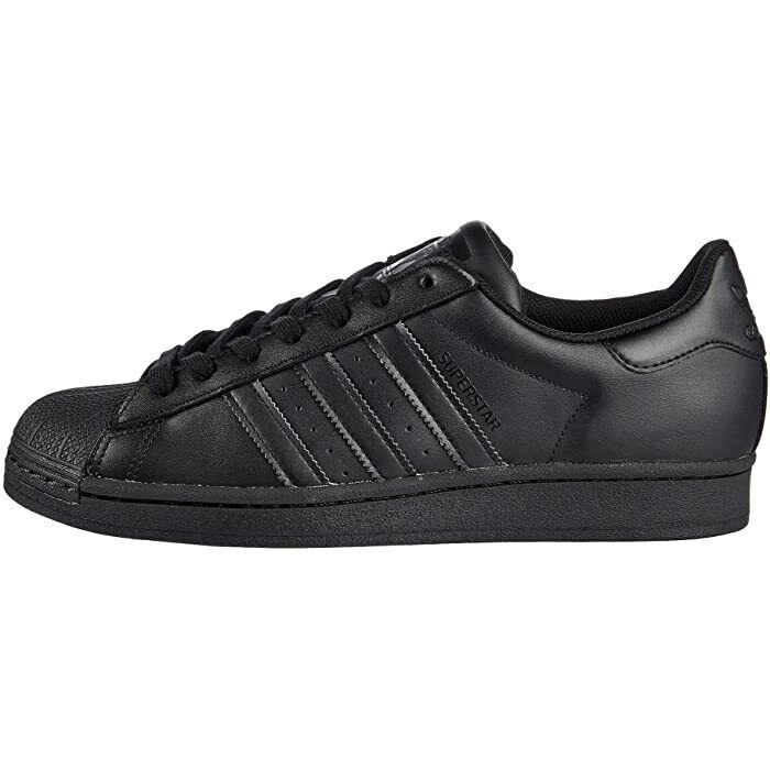 Adidas Originals Men`s Superstar Sneaker Black/black Size: 19 M US - Black