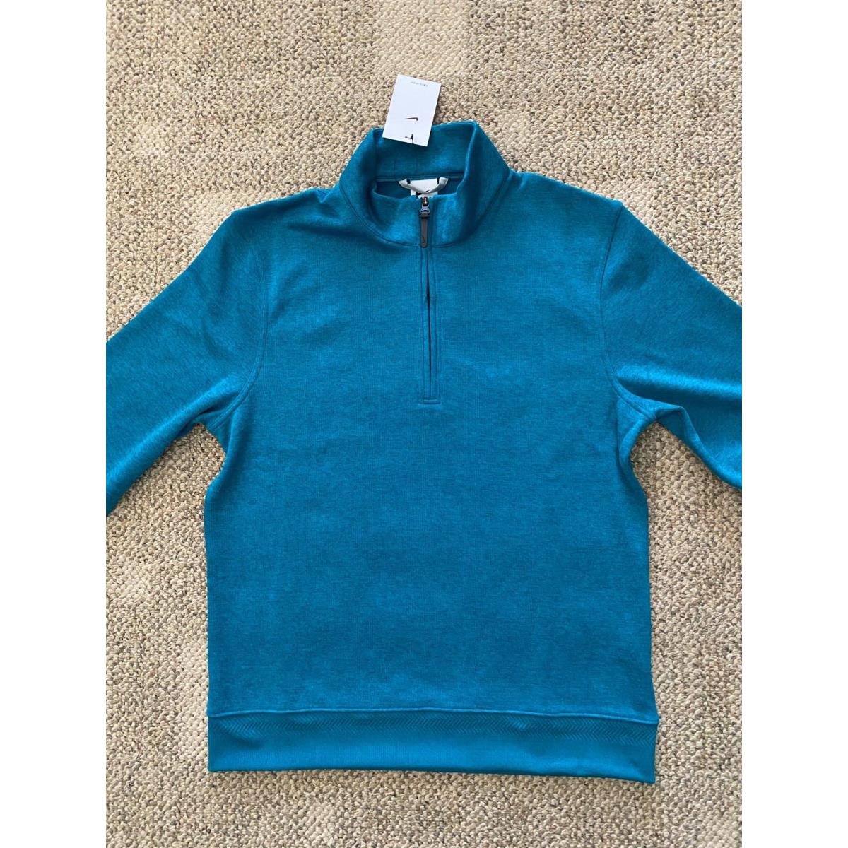 Men`s Size M Nike Dri-fit 1/2 Zip Pullover Golf Top Shirt Teal Green DH0986-367