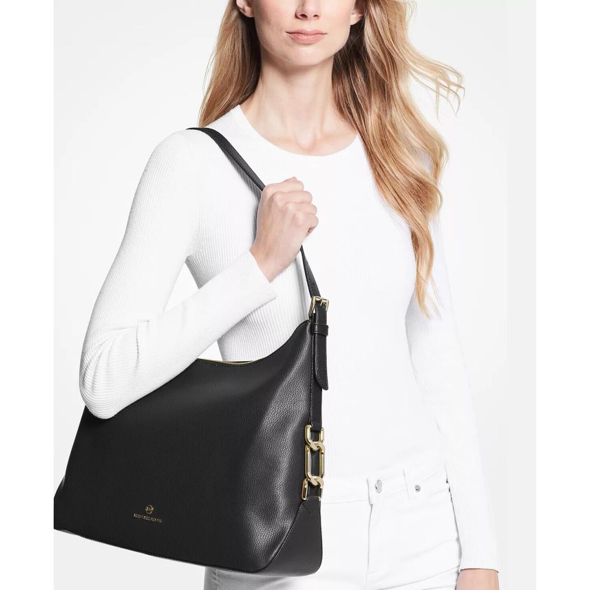 Michael Kors Laney Hobo Shoulder Bag - Exterior: Black