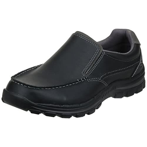 Skechers Men`s Braver-rayland Slip-on Loafer Black Leather