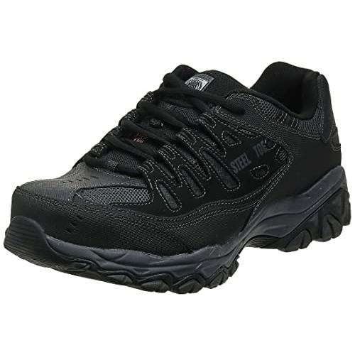 Skechers Men`s Cankton-u Industrial Shoe - Choose Sz/col Black/Charcoal