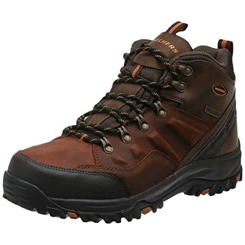 Skechers Men`s High Rise Hiking Classic Boots - Choose Sz/col Dark Brown 1