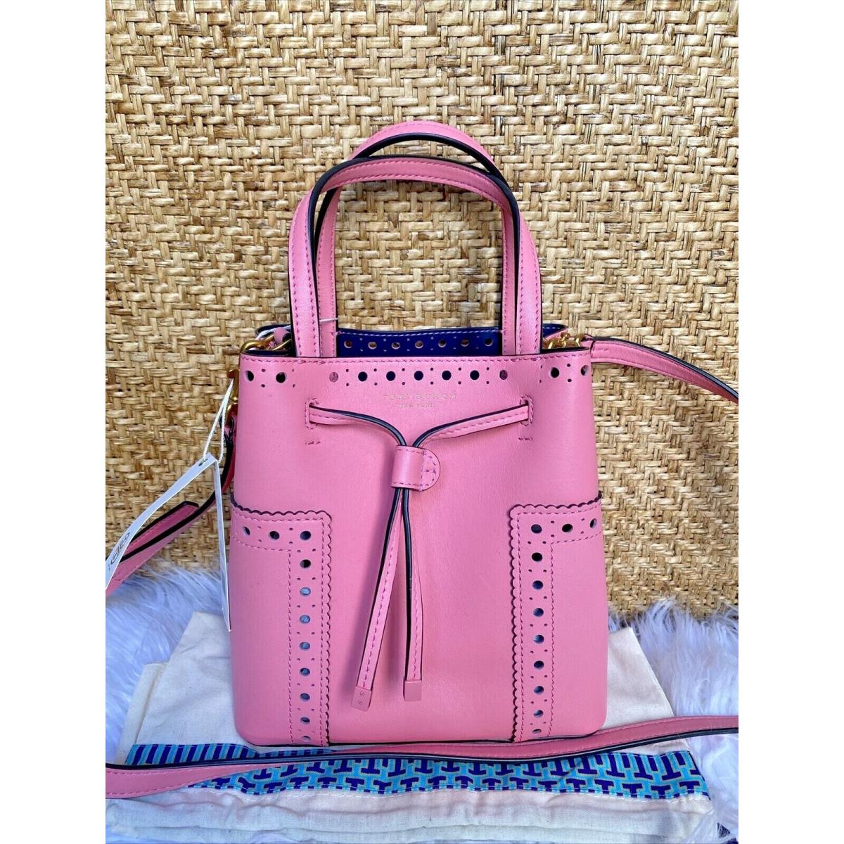 Tory Burch Block T Drawstring Leather Tote Shoulder Bag Pink - Tory Burch  bag - 084446343853 | Fash Brands