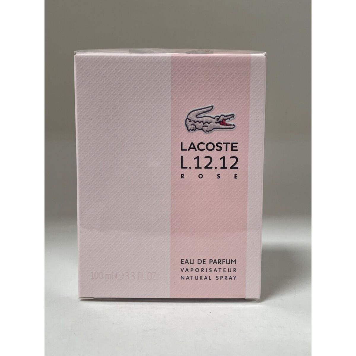 Lacoste L.12.12 Rose Perfume 3.3/3.4 oz Eau De Parfum 100 ml Spray For Women