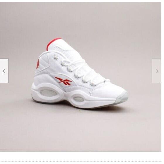 Reebok Question Mid Unisex White/red/gold Var Szs 6 Basketball Shoes
