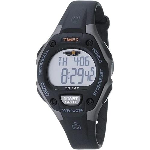 Timex Women`s Ironman 30-Lap Digital Quartz Mid-size Watch Black/gray - T5E961