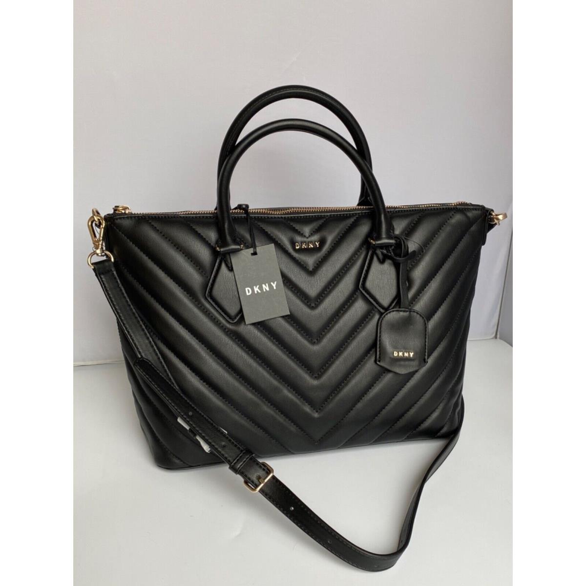 Dkny Chevron-Quilted Leather Tote Bag