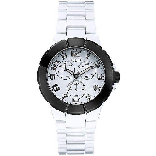 Guess White+black Acrylic Resin Multi-function WATCH-U10070G5