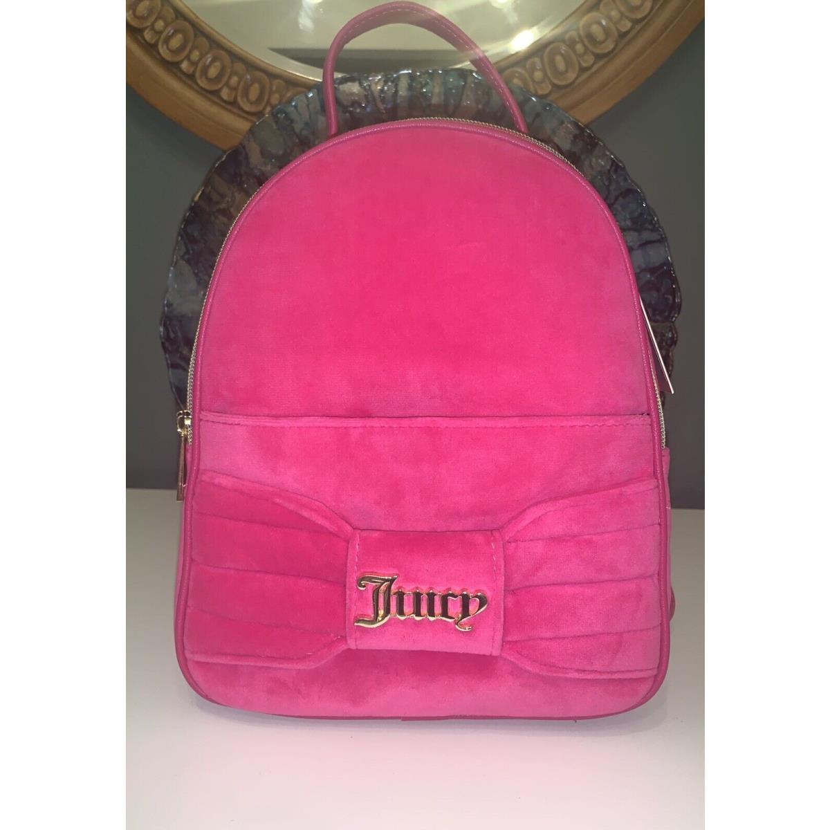 Juicy Couture Htf Rare Velour Raspberry Tart Pink Backpack