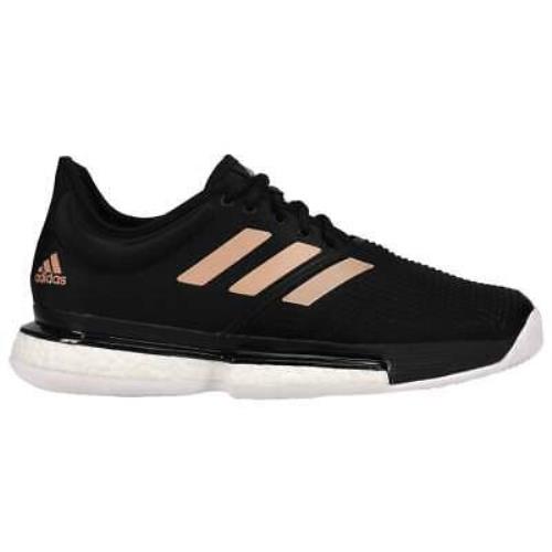 Adidas FU8133 Solecourt Womens Tennis Sneakers Shoes Casual - Black - Size - Black