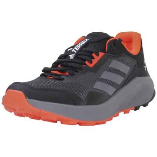 Adidas Men`s Terrex-trailrider Sneakers Low-top Shoes Black/grey Three/solar Red - Gray