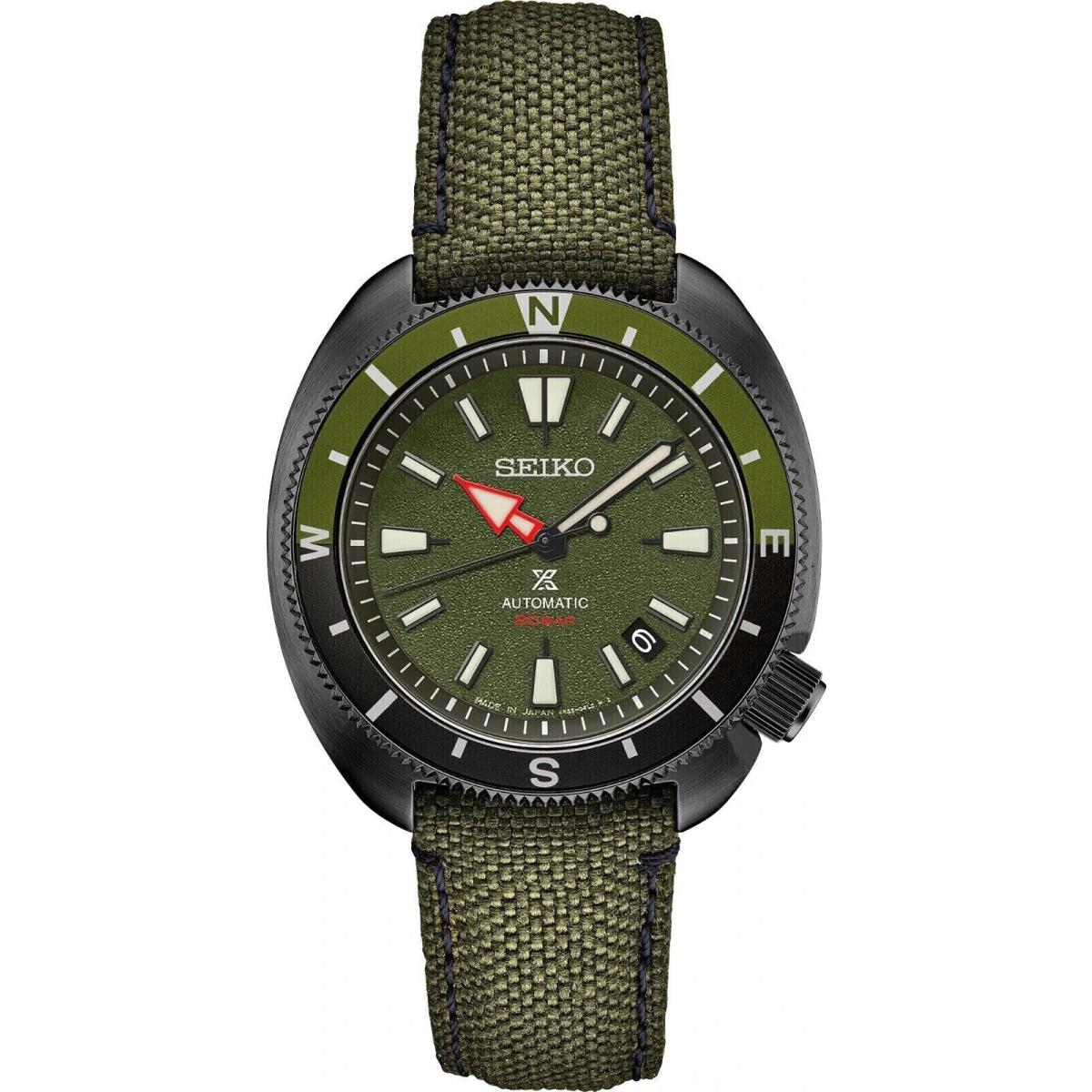 Seiko Prospex Land U.s Green Dial Fabric Strap Mens Watch SRPJ31