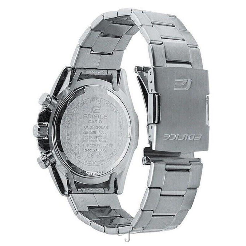 Casio Edifice Bluetooth Solar Watch EQB1000XD-1A - Dial: Black, Band: Silver, Bezel: Silver