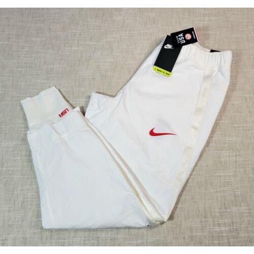 Nike Mens Team Usa Olympics Woven Jogger Pants Medal Stand White Red S M L 2XL
