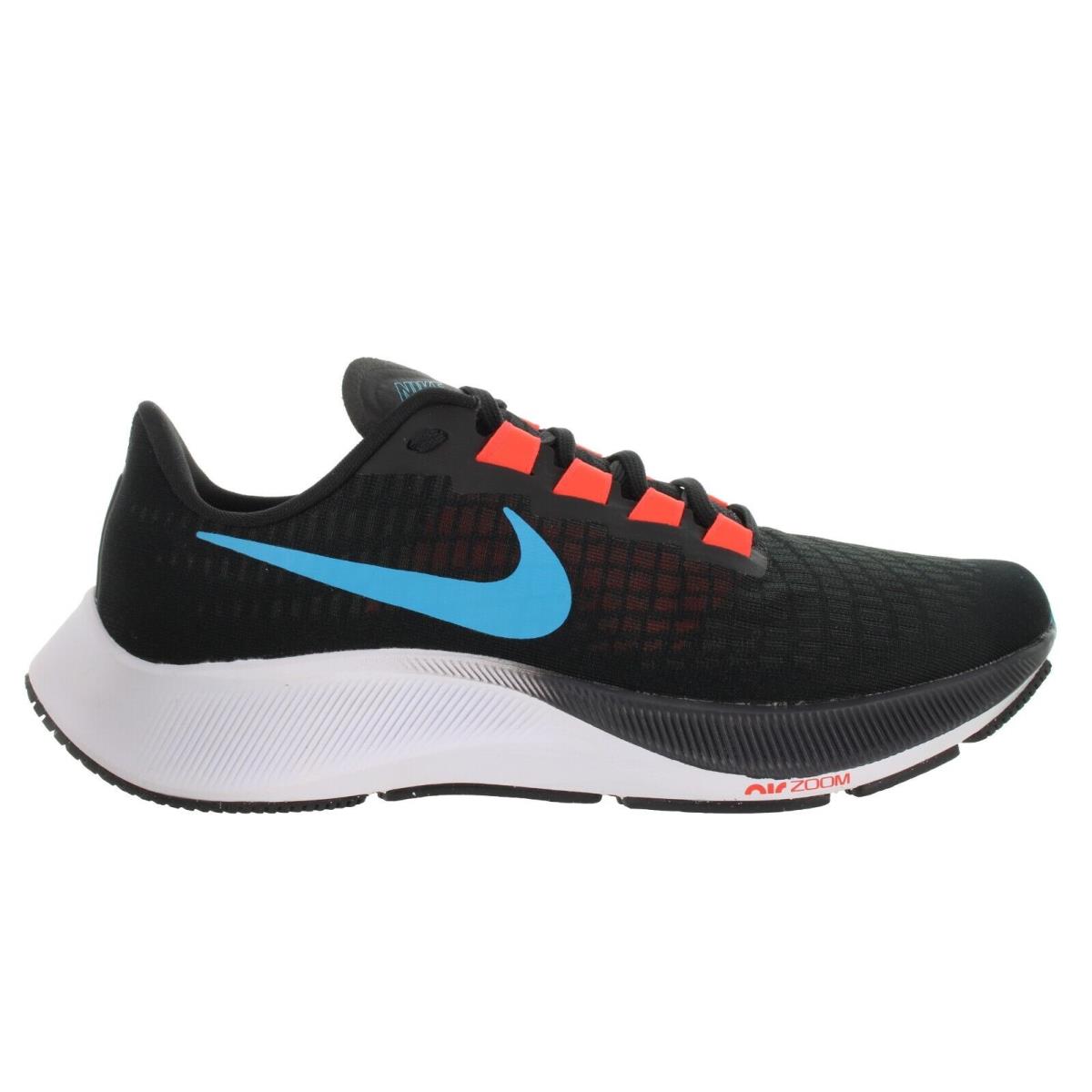 Nike Men`s Air Zoom Pegasus 37 Off Noir/blue Fury Running Shoes Multiple Size - Off Noir, Blue Fury