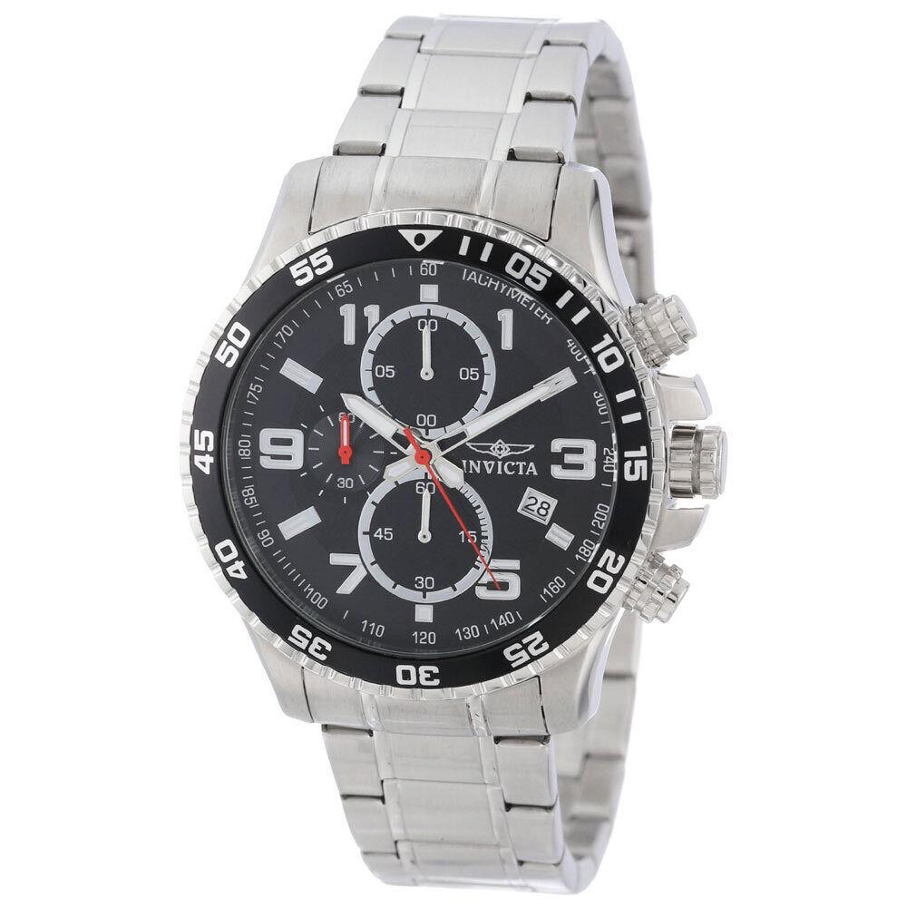 Invicta 14875 Men`s Specialty Black Dial Chronograph Steel Watch