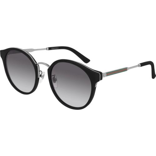 Gucci GG0588SK 002 Black Silver Frame / Gray Gradient Sunglasses