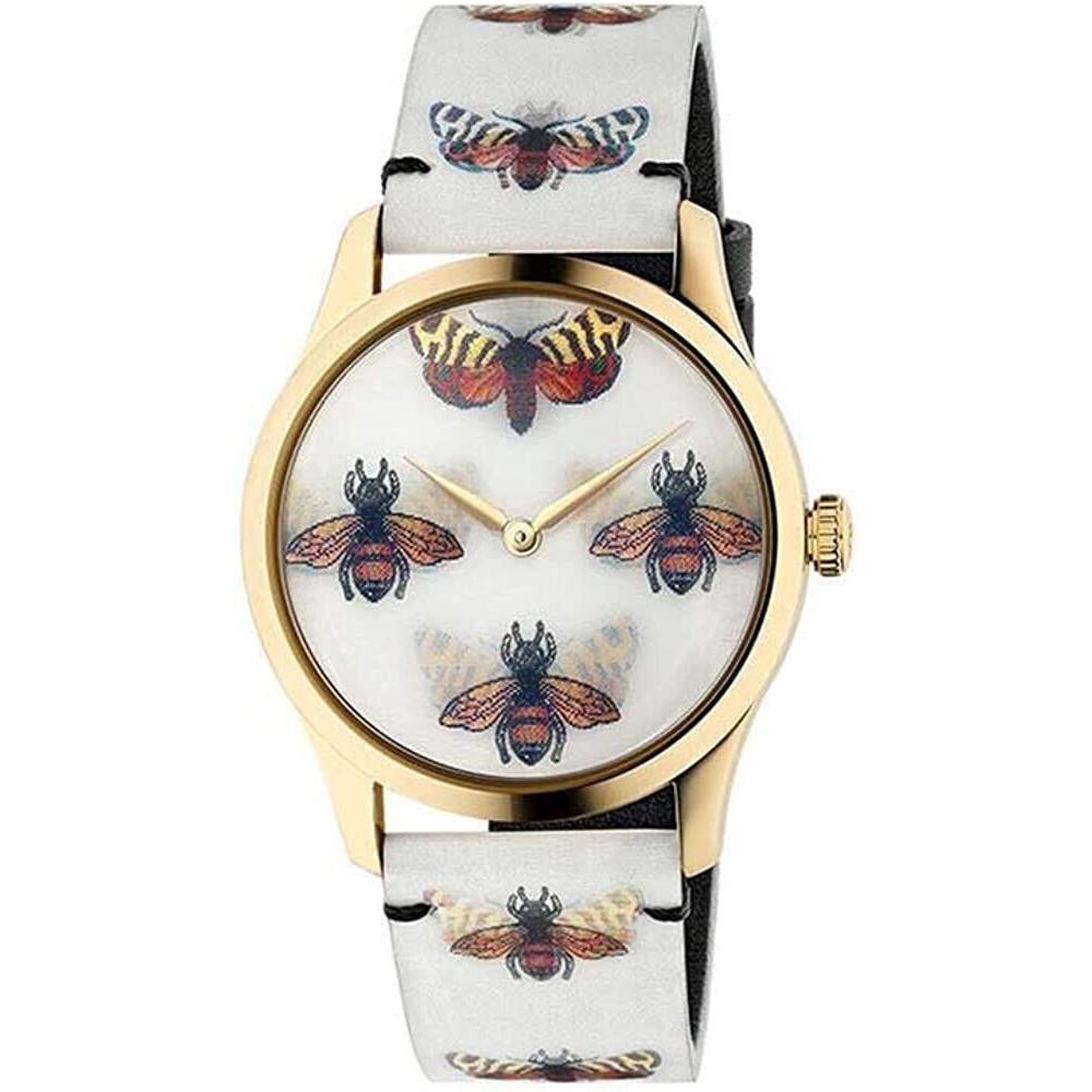 Gucci YA1264109 Bee Butterfly Floating Motif Hologram Dial Band Watch