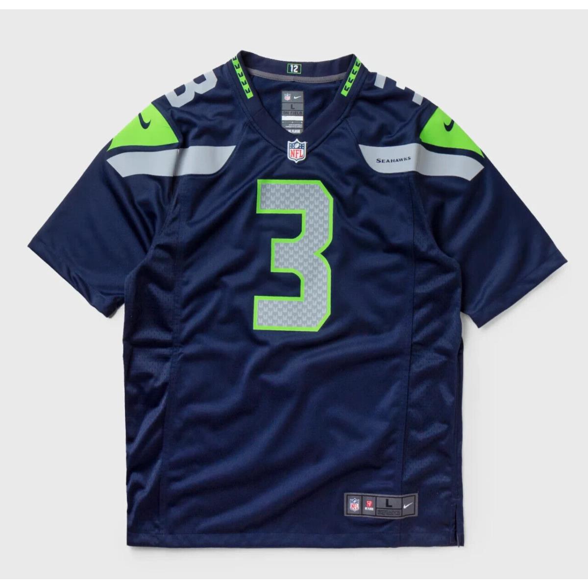 Nike Seattle Seahawks Colour Football Jersey - Wilson - Navy Blue - Size M