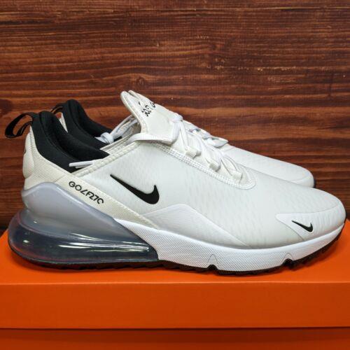 Nike Air Max 270 G Golf Men`s 11 White Black Platinum Shoes CK6483-102