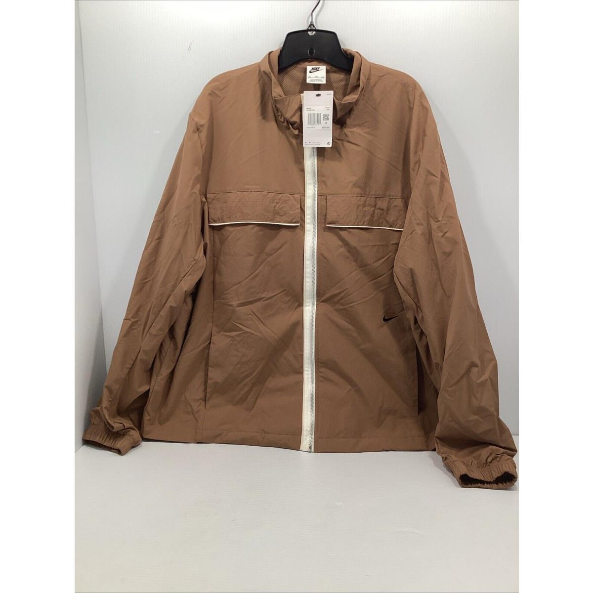 Nike Sportwear Men`s Lined Jacket Light Brown DM6694-256 Size Xxl