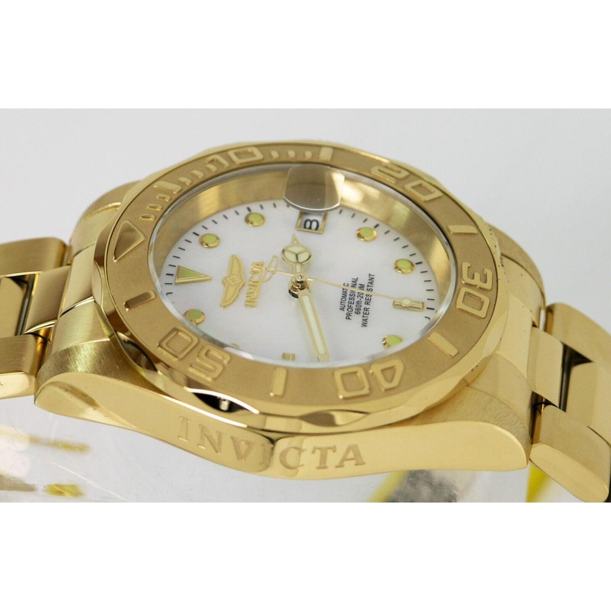 Invicta watch Pro Diver - White Dial, Gold Band, Gold Bezel
