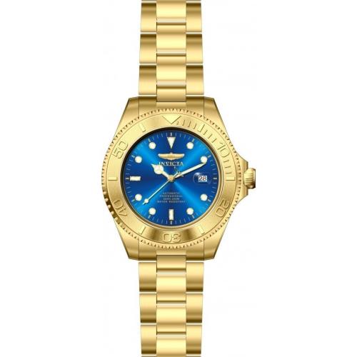 Invicta watch Pro Diver - Blue Dial, Gold Band, Yellow Gold-tone Bezel