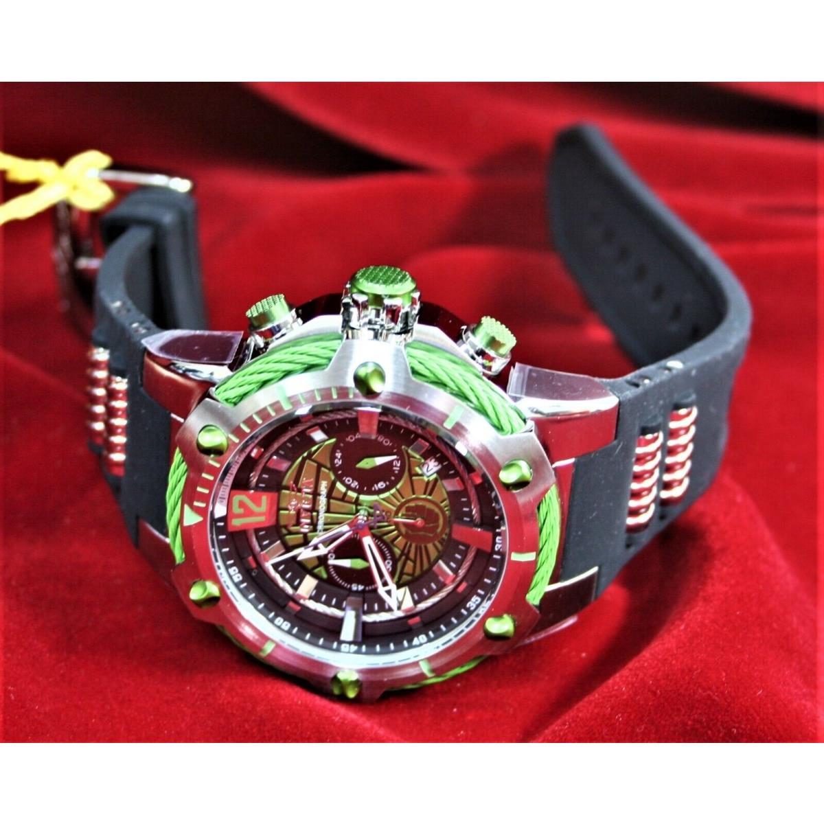 Invicta watch Marvel - Green Dial, Black Band, Silver Bezel