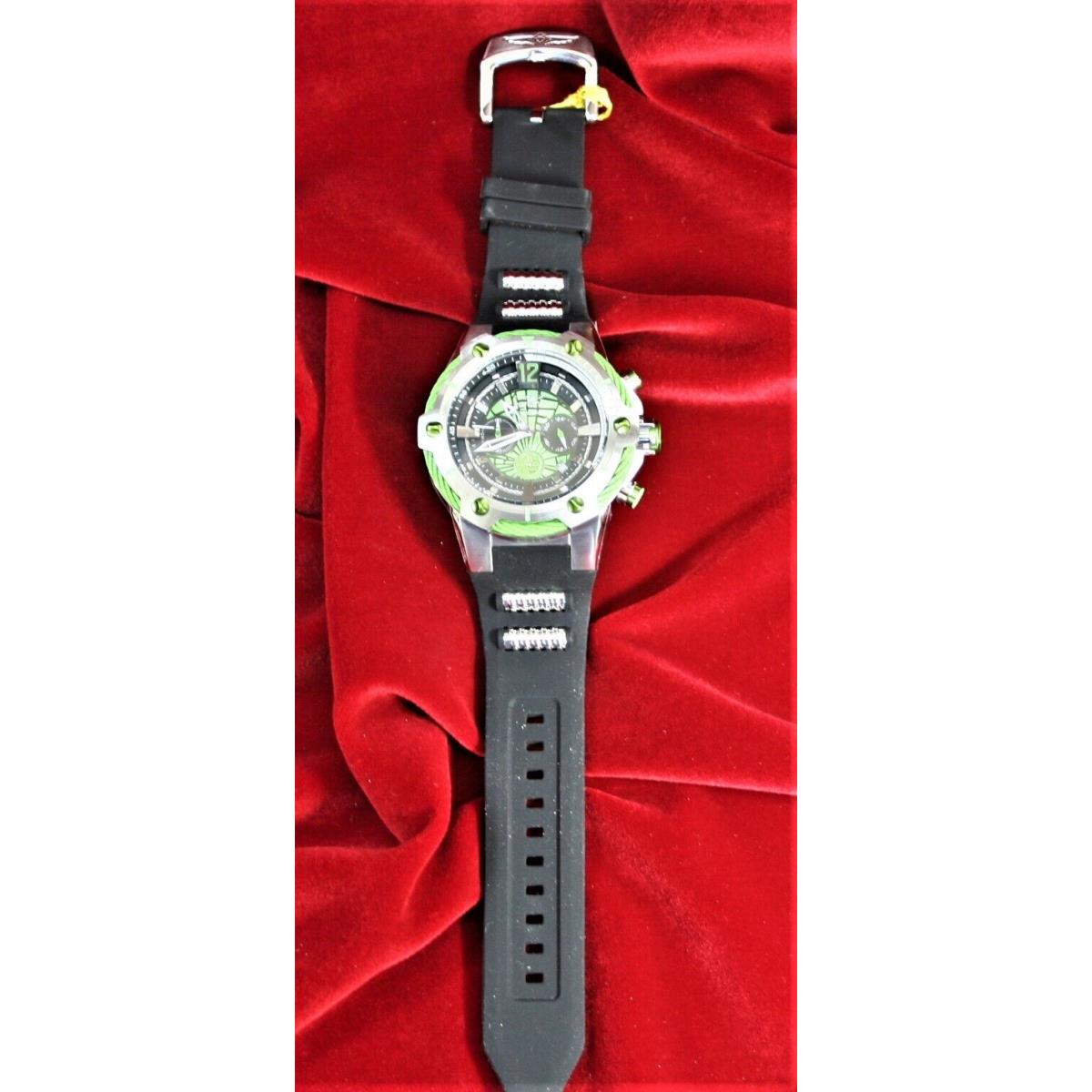 Invicta watch Marvel - Green Dial, Black Band, Silver Bezel