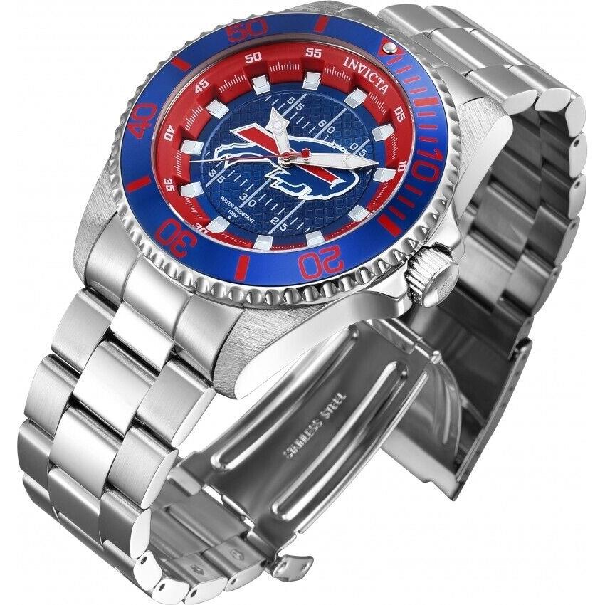 Invicta watch NFL - Blue Dial, Silver Band, Blue Bezel