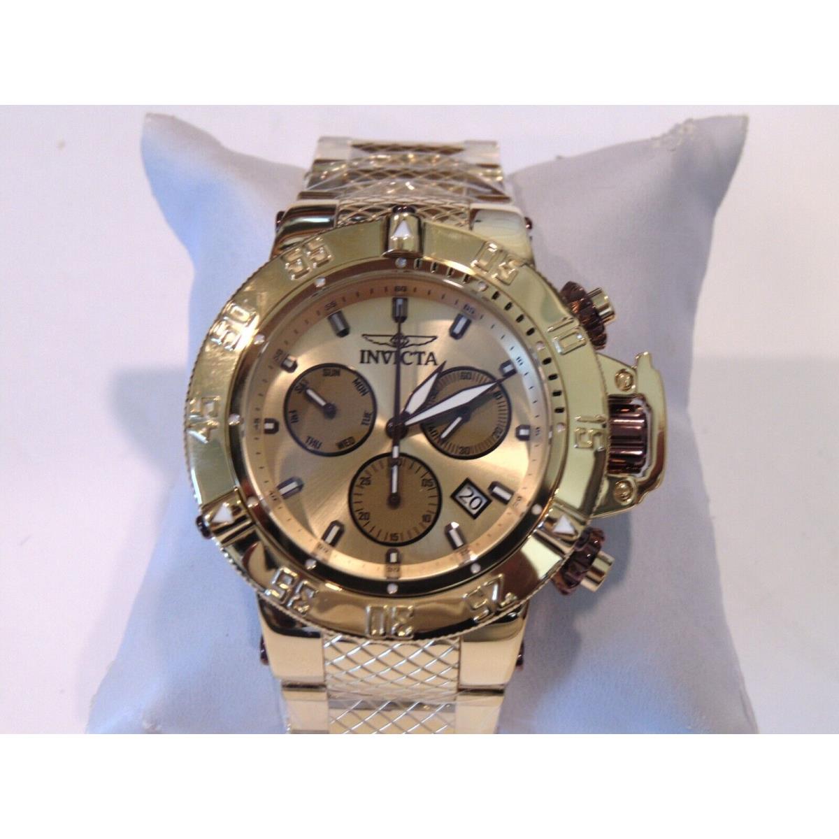 Invicta Subaqua Noma Iii 50mm Gold Label 18K Ion-plated Gold SS Watch Lqqk