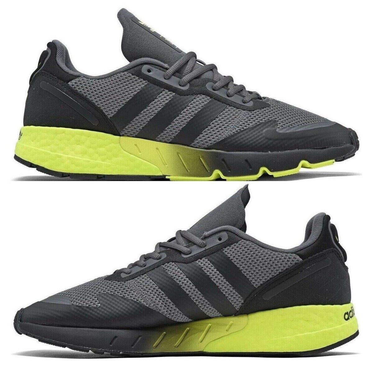 Adidas Originals ZX 1K Boost Black/yellow H01258 Men`s Running Casual Shoes 9.5